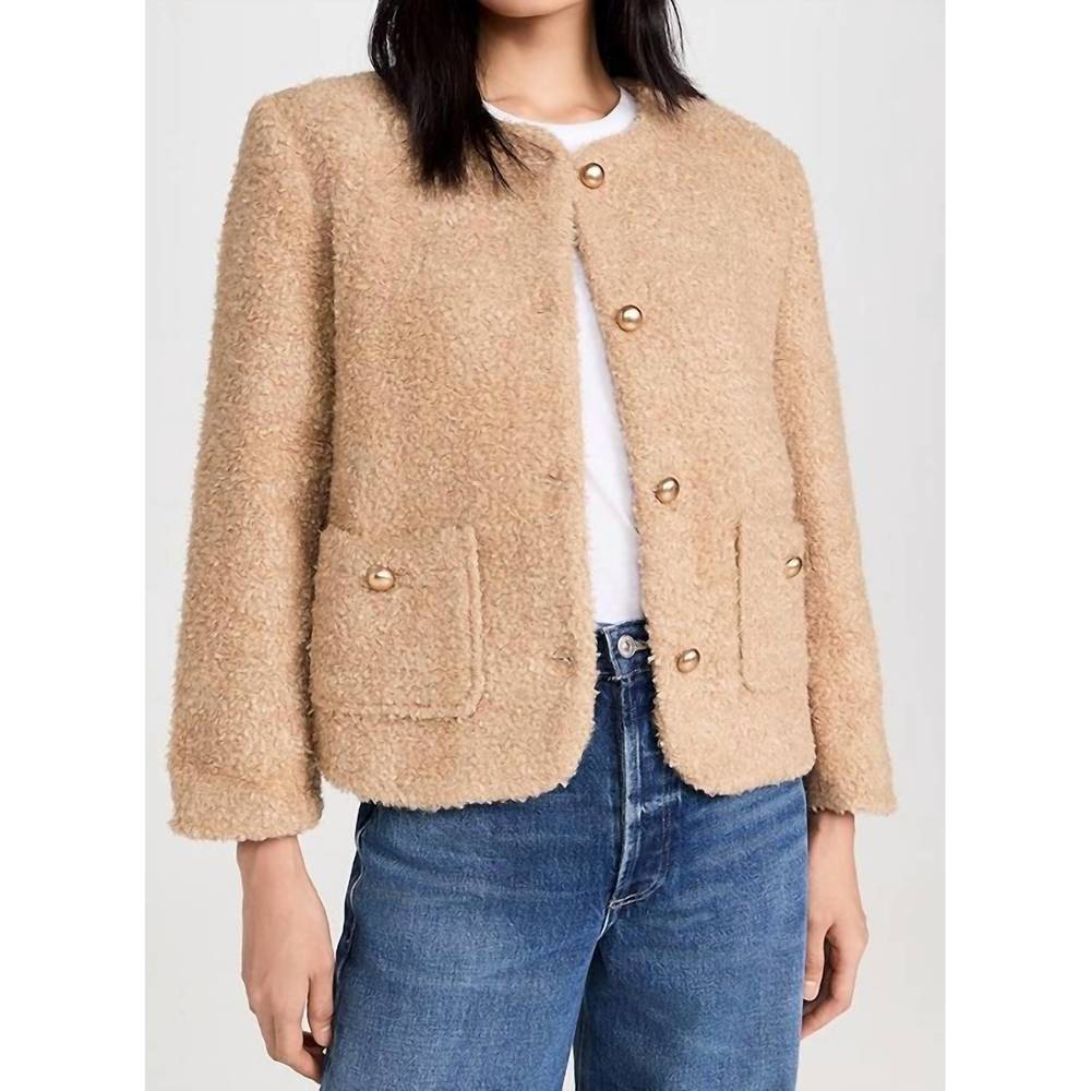 Moon River Tan Teddy Lady Jacket